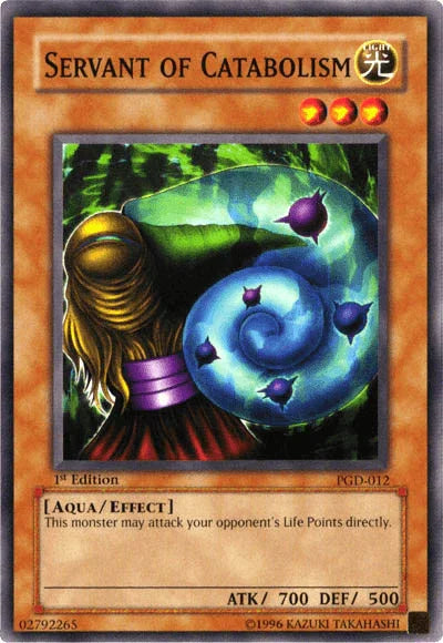 1st Edition, Aqua, Common, Effect Monster, Light, Pharaonic Guardian, Unlimited Servant of Catabolism [PGD-012] Common - Trading Card World