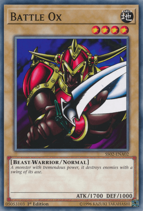 1st Edition, Beast-Warrior, Common, Earth, Normal Monster, Speed Duel: Duelists of Tomorrow Battle Ox [SS02-ENA02] Common - Trading Card World