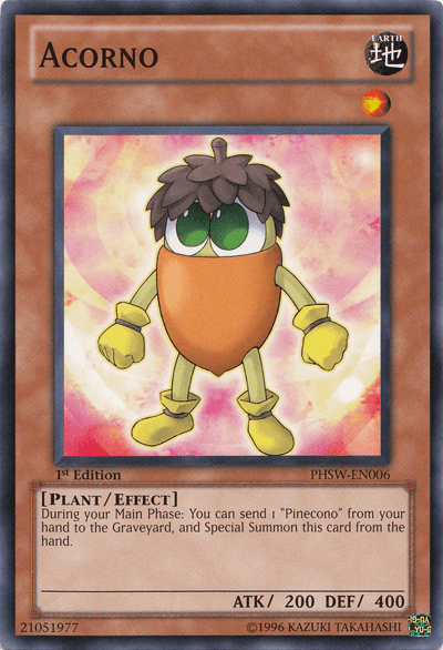 1st Edition, Common, Earth, Effect Monster, Photon Shockwave, Plant, Unlimited Acorno [PHSW-EN006] Common - Trading Card World