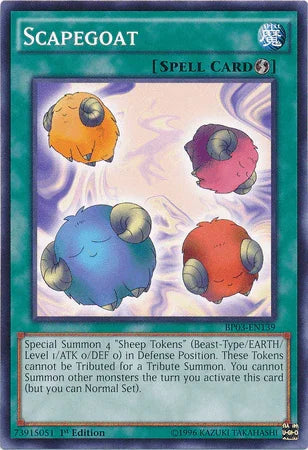 1st Edition, Battle Pack 3: Monster League, Common, Quick Play Spell, Spell Scapegoat [BP03-EN139] Common - Trading Card World