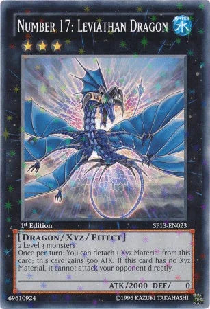 1st Edition, Dragon, Star Pack 2013, Starfoil Rare, Unlimited, Water, Xyz/Effect Monster Number 17: Leviathan Dragon [SP13-EN023] Starfoil Rare - Trading Card World