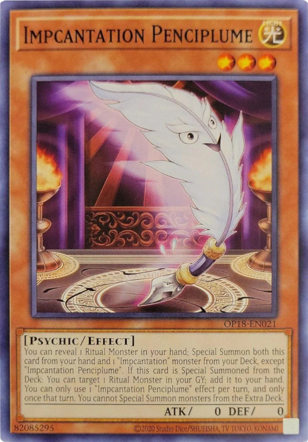 Common, Effect Monster, Light, OTS Tournament Pack 18, Psychic, Unlimited Impcantation Penciplume [OP18-EN021] Common - Trading Card World