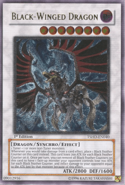 1st Edition, Dark, Dragon, Synchro/Effect Monster, The Shining Darkness, Ultimate Rare, Unlimited Black-Winged Dragon [TSHD-EN040] Ultimate Rare - Trading Card World