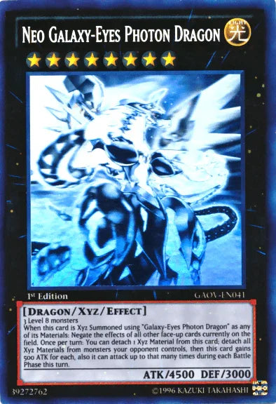 1st Edition, Dragon, Galactic Overlord, Ghost Rare, Light, Unlimited, Xyz/Effect Monster Neo Galaxy-Eyes Photon Dragon [GAOV-EN041] Ghost Rare - Trading Card World