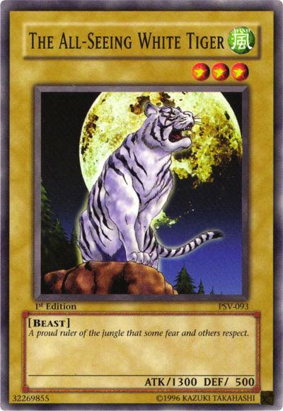 1st Edition, Beast, Common, Normal Monster, Pharaoh's Servant, Unlimited, Wind The All-Seeing White Tiger [PSV-093] Common - Trading Card World