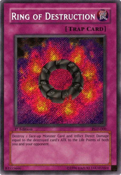 1st Edition, Normal Trap, Pharaonic Guardian, Secret Rare, Trap, Unlimited Ring of Destruction [PGD-000] Secret Rare - Trading Card World