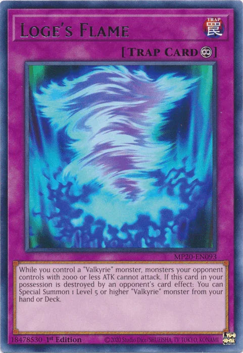 1st Edition, 2020 Tin of Lost Memories, Continuous Trap, Rare, Trap Loge's Flame [MP20-EN093] Rare - Trading Card World