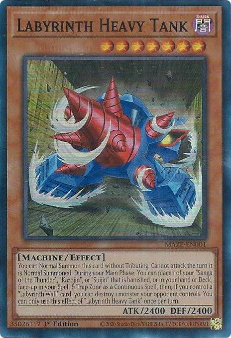 1st Edition, Dark, Effect Monster, Machine, Maze of Memories, Super Rare Labyrinth Heavy Tank [MAZE-EN001] Super Rare - Trading Card World