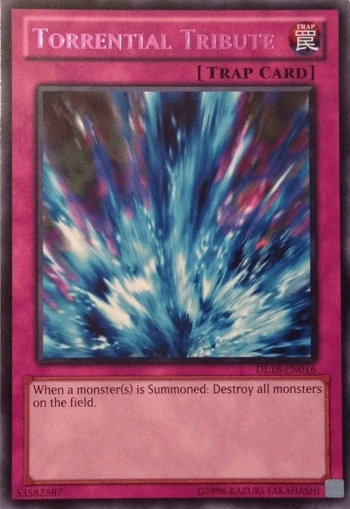 Duelist League Promo, Normal Trap, Rare, Trap, Unlimited Torrential Tribute (Purple) [DL18-EN016] Rare - Trading Card World