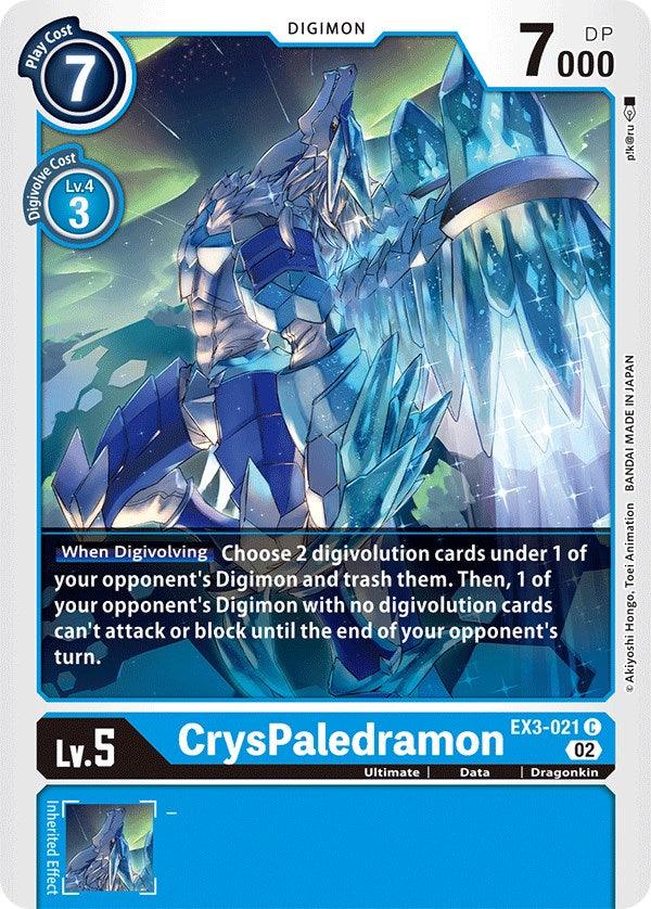 Blue, Common, Data, Digimon, Draconic Roar, Dragonkin, EX3-021, Ultimate CrysPaledramon [EX3-021] [Draconic Roar] - Trading Card World