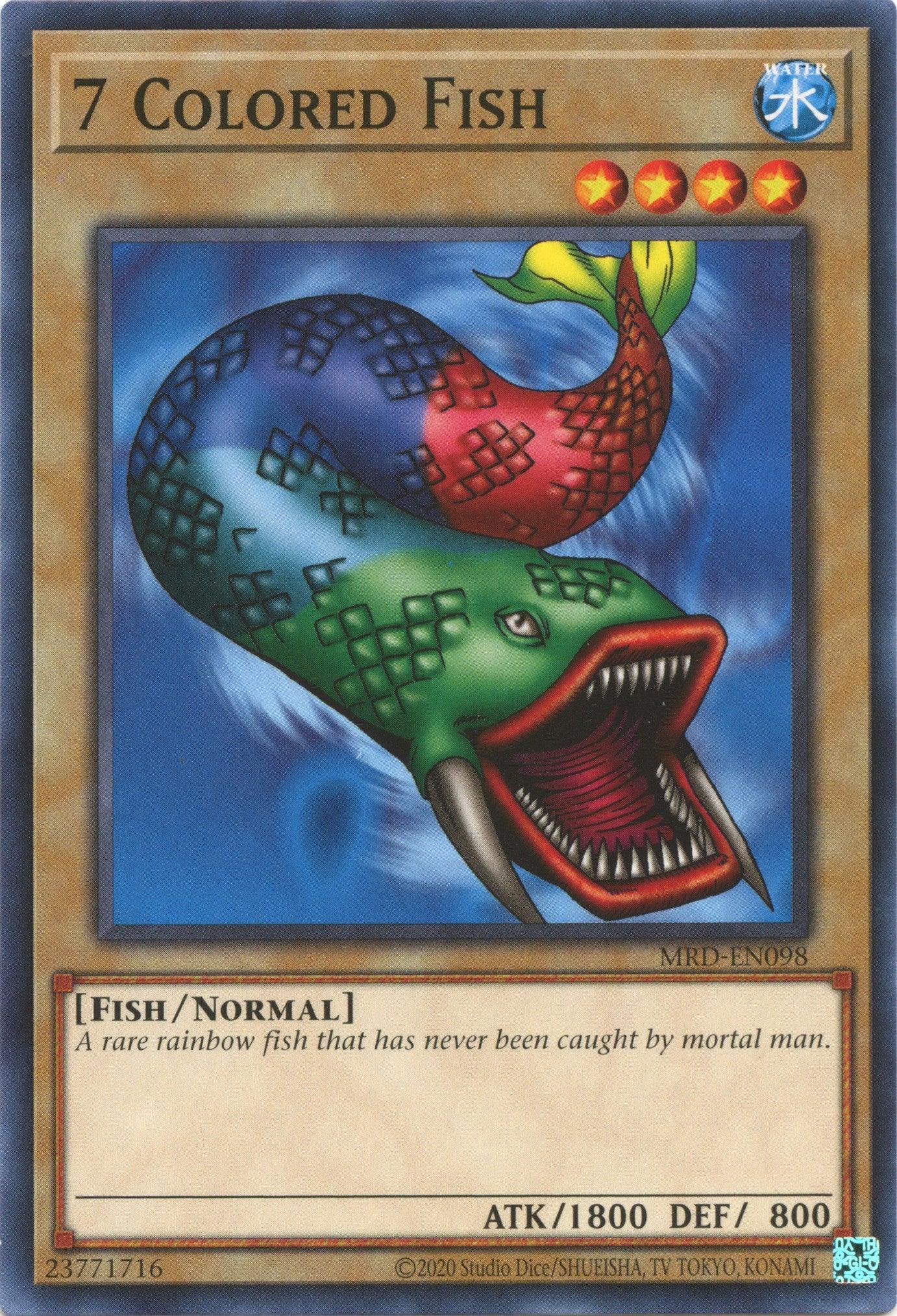 Common, Fish, Metal Raiders (25th Anniversary Edition), Normal Monster, Unlimited, Water 7 Colored Fish (25th Anniversary) [MRD-EN098] Common - Trading Card World