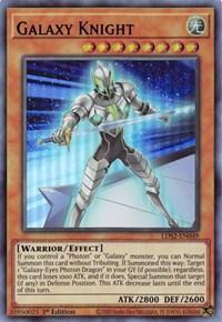 1st Edition, Effect Monster, Legendary Duelists: Season 2, Light, Ultra Rare, Warrior Galaxy Knight (Purple) [LDS2-EN049] Ultra Rare - Trading Card World