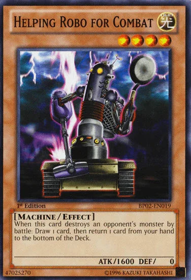 1st Edition, Battle Pack 2: War of the Giants, Effect Monster, Light, Machine, Mosaic Rare, Unlimited Helping Robo For Combat [BP02-EN019] Mosaic Rare - Trading Card World