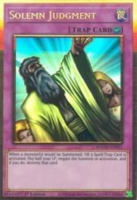 1st Edition, Counter Trap, Gold Rare, Maximum Gold, Trap Solemn Judgment [MAGO-EN051] Gold Rare - Trading Card World