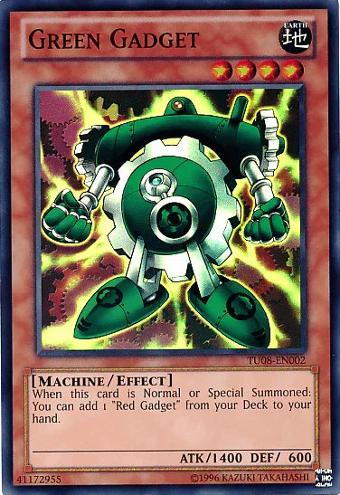 Earth, Effect Monster, Machine, Super Rare, Turbo Pack: Booster Eight, Unlimited Green Gadget [TU08-EN002] Super Rare - Trading Card World