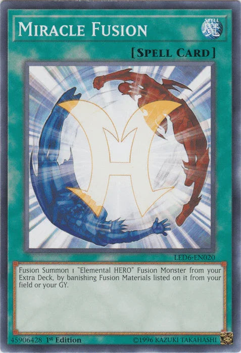 1st Edition, Common, Legendary Duelists: Magical Hero, Normal Spell, Spell, Unlimited Miracle Fusion [LED6-EN020] Common - Trading Card World