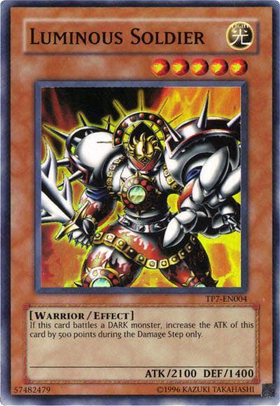 Effect Monster, Light, Super Rare, Tournament Pack 7, Unlimited, Warrior Luminous Soldier [TP7-EN004] Super Rare - Trading Card World