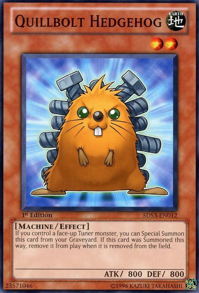 1st Edition, Common, Earth, Effect Monster, Machine, Starter Deck: Duelist Toolbox Quillbolt Hedgehog [5DS3-EN012] Common - Trading Card World
