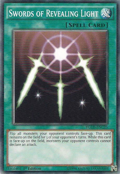 1st Edition, Common, King of Games: Yugi's Legendary Decks, Normal Spell, Spell, Unlimited Swords of Revealing Light [YGLD-ENC25] Common - Trading Card World