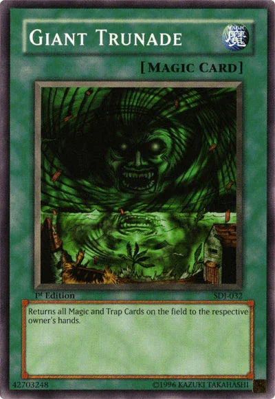 1st Edition, Common, Normal Spell, Spell, Starter Deck: Joey, Unlimited Giant Trunade [SDJ-032] Common - Trading Card World