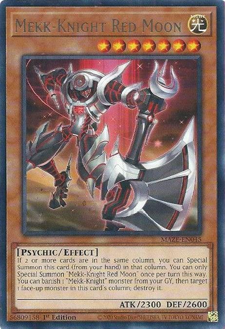 1st Edition, Effect Monster, Light, Maze of Memories, Psychic, Rare Mekk-Knight Red Moon [MAZE-EN045] Rare - Trading Card World