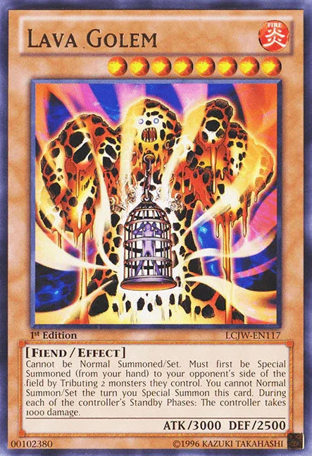 1st Edition, Effect Monster, Fiend, Fire, Legendary Collection 4: Joey's World, Rare Lava Golem [LCJW-EN117] Rare - Trading Card World
