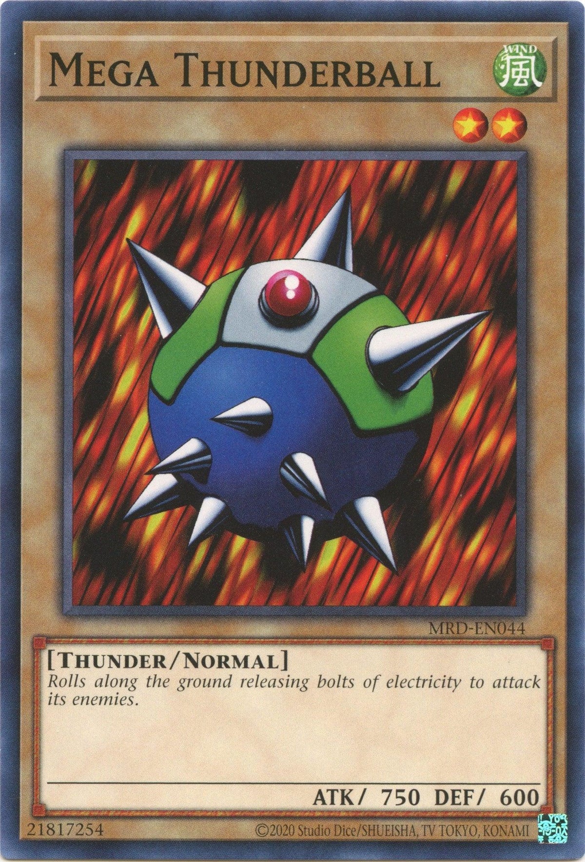 Common, Metal Raiders (25th Anniversary Edition), Normal Monster, Thunder, Unlimited, Wind Mega Thunderball (25th Anniversary) [MRD-EN044] Common - Trading Card World