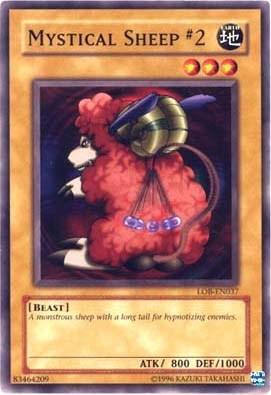 Beast, Common, Earth, Normal Monster, The Legend of Blue Eyes White Dragon, Unlimited Mystical Sheep #2 [LOB-EN037] Common - Trading Card World