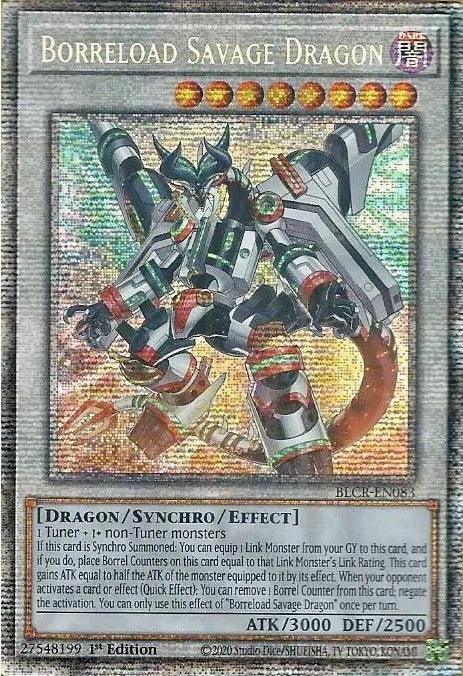 1st Edition, Battles of Legend: Crystal Revenge, Dark, Dragon, Starlight Rare, Synchro/Effect Monster Borreload Savage Dragon [BLCR-EN083] Starlight Rare - Trading Card World