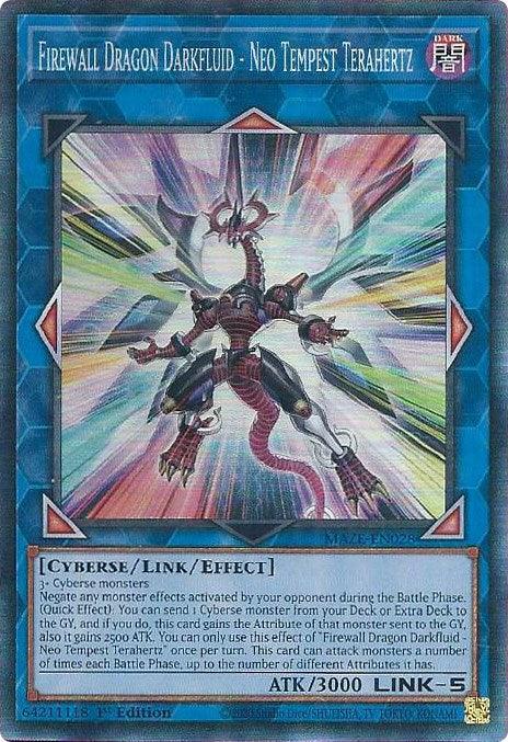 1st Edition, Collector's Rare, Cyberse, Dark, Link/Effect Monster, Maze of Memories Firewall Dragon Darkfluid - Neo Tempest Terahertz [MAZE-EN028] Collector's Rare - Trading Card World