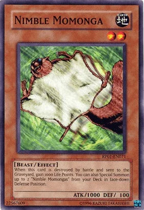 Common, Dark, Effect Monster, Fiend, Retro Pack 1, Unlimited Nimble Momonga [RP01-EN071] Common - Trading Card World