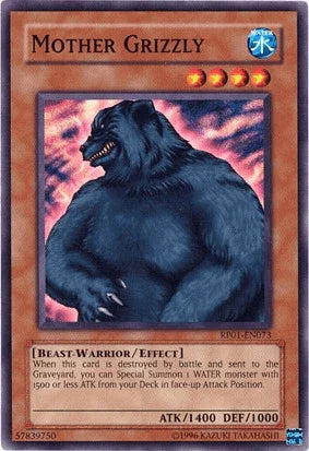 Beast-Warrior, Common, Effect Monster, Retro Pack 1, Unlimited, Water Mother Grizzly [RP01-EN073] Common - Trading Card World
