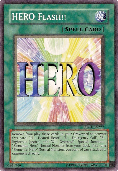 Common, Dark Revelation Volume 4, Normal Spell, Spell, Unlimited HERO Flash!! [DR04-EN222] Common - Trading Card World