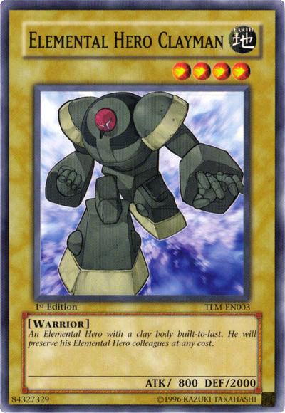 1st Edition, Common, Earth, Normal Monster, The Lost Millennium, Unlimited, Warrior Elemental Hero Clayman [TLM-EN003] Common - Trading Card World