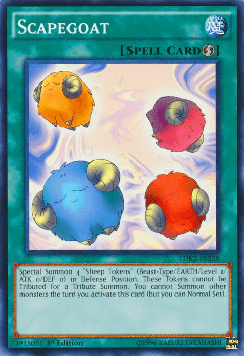 1st Edition, Common, Legendary Decks II, Quick Play Spell, Spell, Unlimited Scapegoat [LDK2-ENJ28] Common - Trading Card World