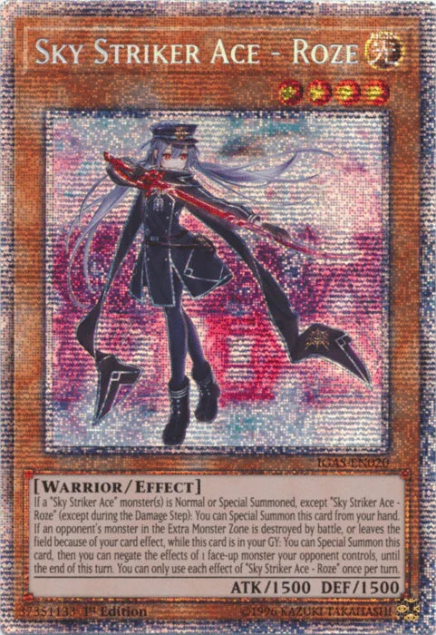1st Edition, Effect Monster, Ignition Assault, Light, Starlight Rare, Warrior Sky Striker Ace - Roze [IGAS-EN020] Starlight Rare - Trading Card World