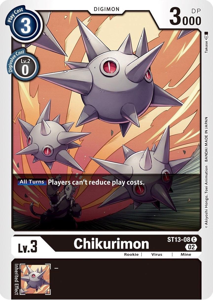 Black, Common, Digimon, Mine, Rookie, ST13-08, Starter Deck: Ragnaloardmon, Virus Chikurimon [ST13-08] [Starter Deck: Ragnaloardmon] - Trading Card World