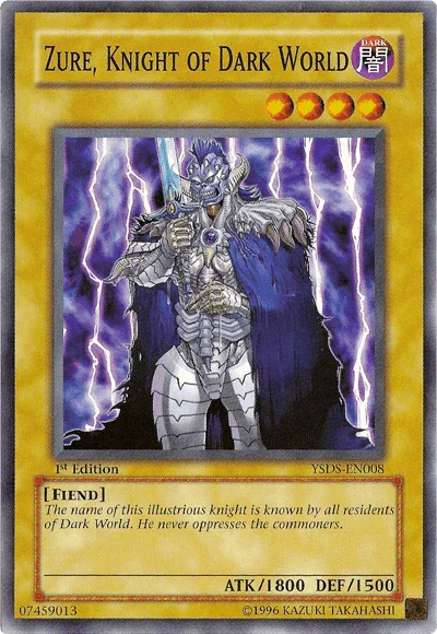 1st Edition, Common, Dark, Fiend, Normal Monster, Starter Deck: Syrus Truesdale, Unlimited Zure, Knight of Dark World [YSDS-EN008] Common - Trading Card World