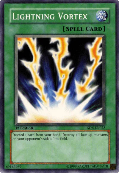 1st Edition, Common, Normal Spell, Spell, Structure Deck: Spellcaster's Judgment, Unlimited Lightning Vortex [SD6-EN028] Common - Trading Card World