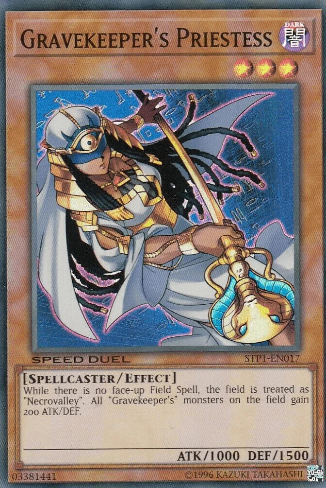 Dark, Effect Monster, Speed Duel: Tournament Pack 1, Spellcaster, Super Rare, Unlimited Gravekeeper's Priestess [STP1-EN017] Super Rare - Trading Card World