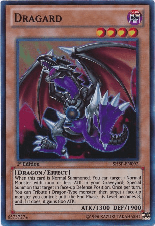 1st Edition, Dark, Dragon, Effect Monster, Shadow Specters, Super Rare, Unlimited Dragard [SHSP-EN092] Super Rare - Trading Card World