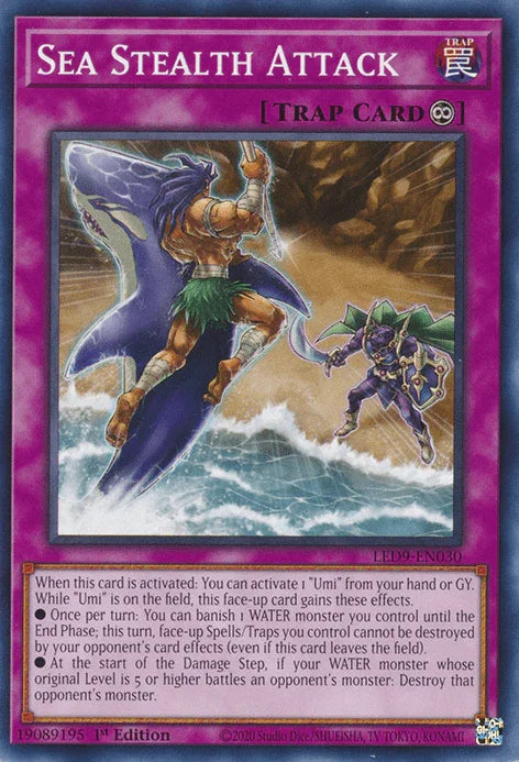 1st Edition, Common, Continuous Trap, Legendary Duelists: Duels From the Deep, Trap Sea Stealth Attack [LED9-EN030] Common - Trading Card World
