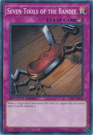 1st Edition, Common, Counter Trap, Speed Duel: Match of the Millennium, Trap Seven Tools of the Bandit [SS04-ENB25] Common - Trading Card World