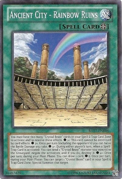Battle Pack Tournament Prize Cards, Field Spell, Limited, Spell, Starfoil Rare Ancient City - Rainbow Ruins [BATT-EN006] Starfoil Rare - Trading Card World