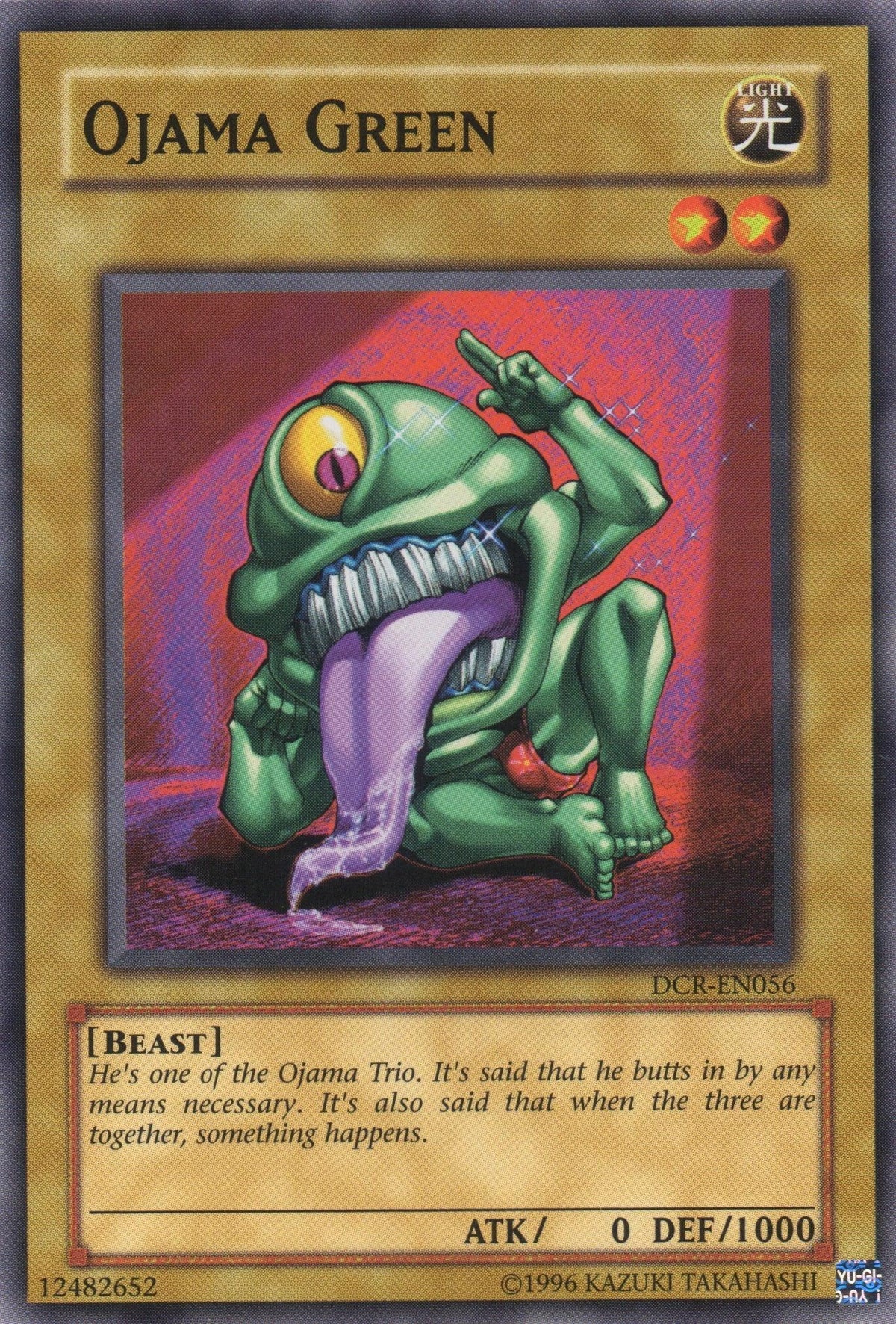 Beast, Common, Dark Crisis, Light, Normal Monster, Unlimited Ojama Green [DCR-EN056] Common - Trading Card World