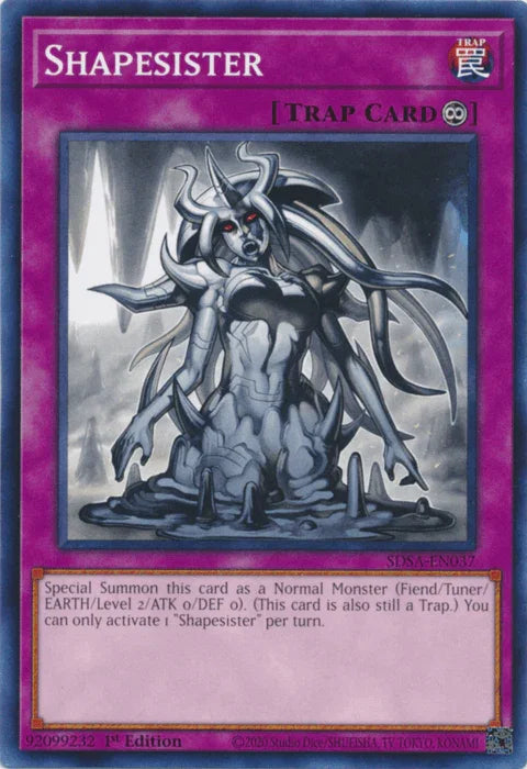 1st Edition, Common, Continuous Trap, Structure Deck: Sacred Beasts, Trap Shapesister [SDSA-EN037] Common - Trading Card World