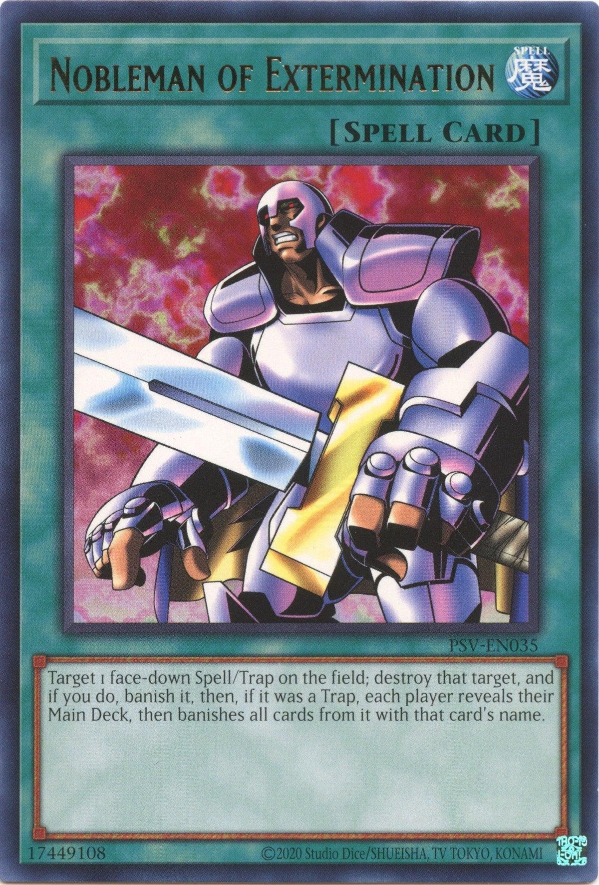 Normal Spell, Pharaoh's Servant (25th Anniversary Edition), Rare, Spell, Unlimited Nobleman of Extermination (25th Anniversary) [PSV-EN035] Rare - Trading Card World