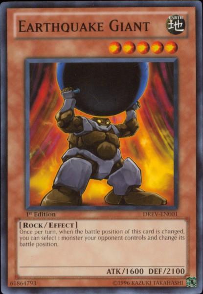 1st Edition, Common, Duelist Revolution, Earth, Effect Monster, Rock, Unlimited Earthquake Giant [DREV-EN001] Common - Trading Card World