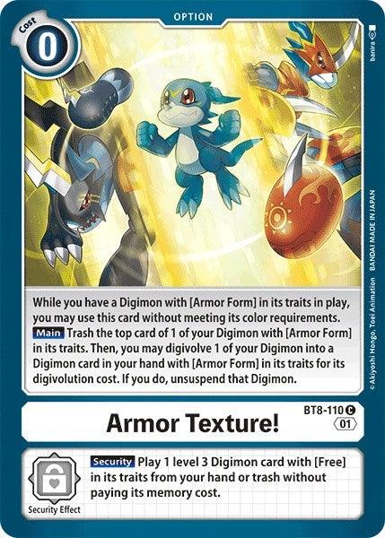 BT8-110, Common, Option, Revision Pack Cards, White Armor Texture! [BT8-110] [Revision Pack Cards] - Trading Card World