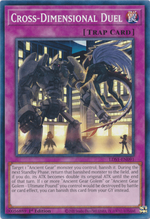 1st Edition, Common, Legendary Duelists: Season 1, Normal Trap, Trap Cross-Dimensional Duel [LDS1-EN091] Common - Trading Card World